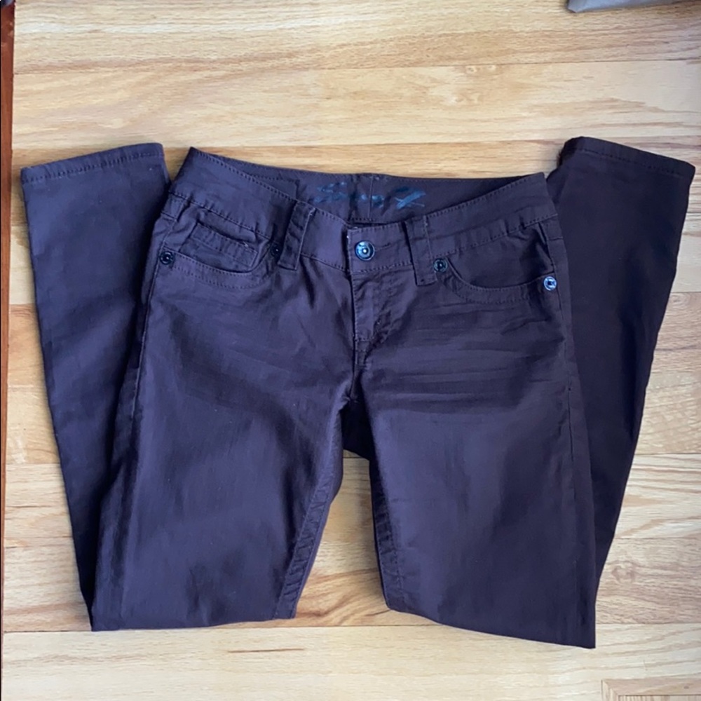 Seven7 Brown Skinny Jeans